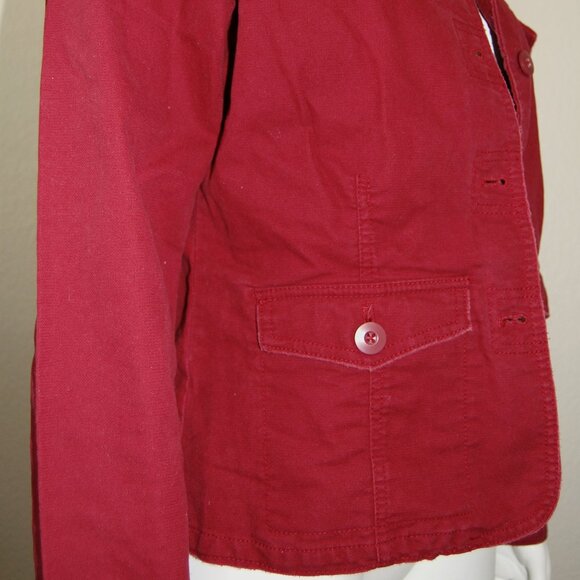 Old Navy Red Denim Blazer, Women Size L (39" Bust) - Picture 5 of 11